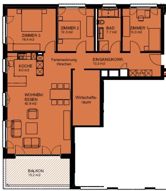 Ferienwohnung Hirschen Госсау Екстер'єр фото